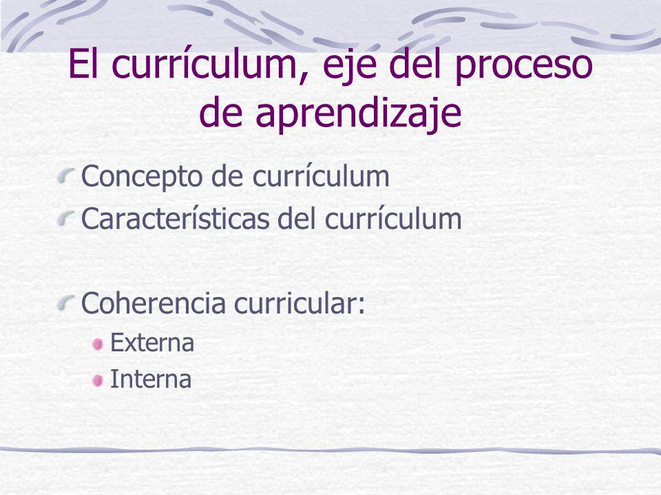 El currículum, eje del proceso de aprendizaje