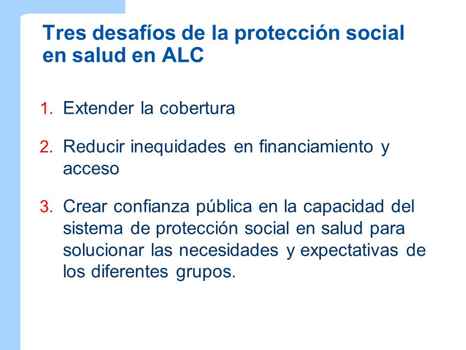 Tres desafíos de la protección social en salud en ALC