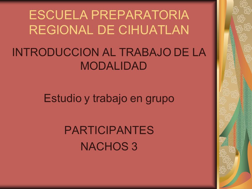 ESCUELA PREPARATORIA REGIONAL DE CIHUATLAN
