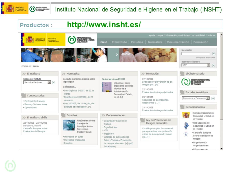 Instituto Nacional de Seguridad e Higiene en el Trabajo (INSHT)