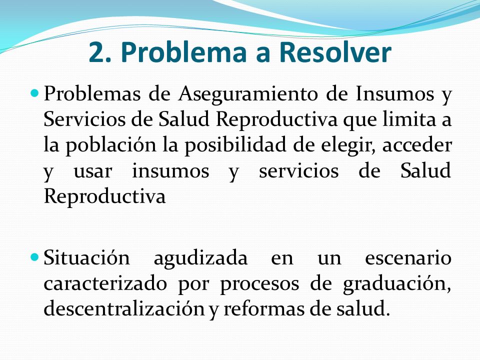 2. Problema a Resolver