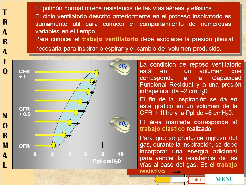 El pulmón normal ofrece resistencia de las vías aéreas y elástica.