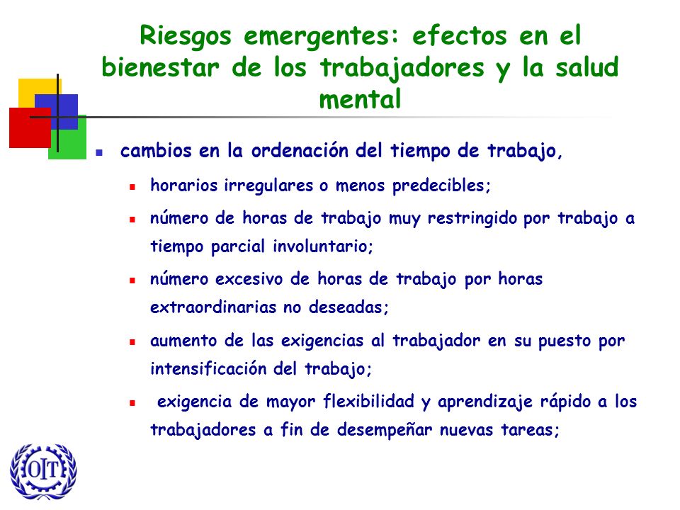 Riesgos emergentes: efectos en el bienestar de los trabajadores y la salud mental