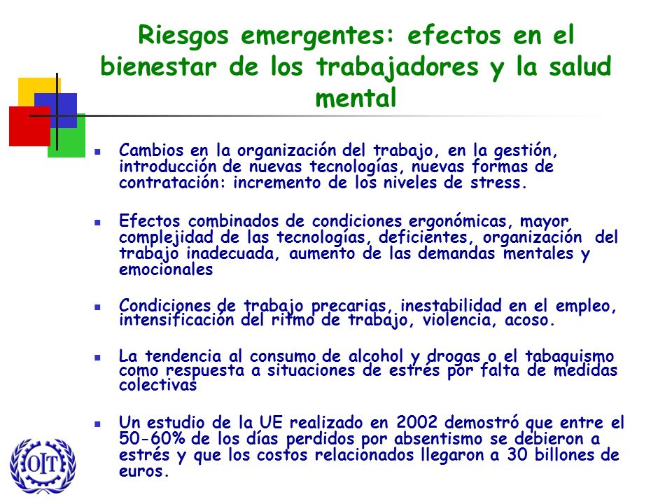 Riesgos emergentes: efectos en el bienestar de los trabajadores y la salud mental