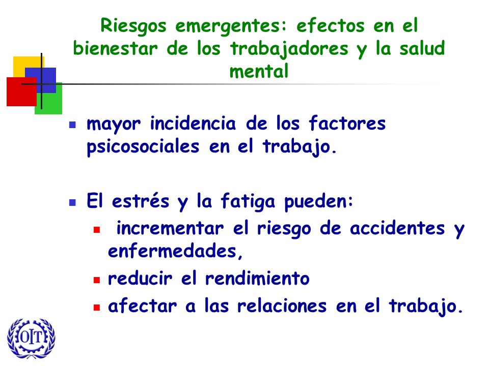 Riesgos emergentes: efectos en el bienestar de los trabajadores y la salud mental