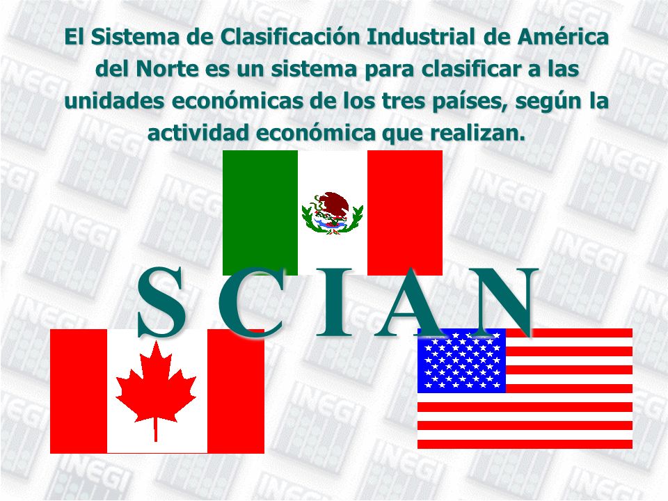 El Sistema de Clasificación Industrial de América del Norte es un sistema para clasificar a las unidades económicas de los tres países, según la actividad económica que realizan.