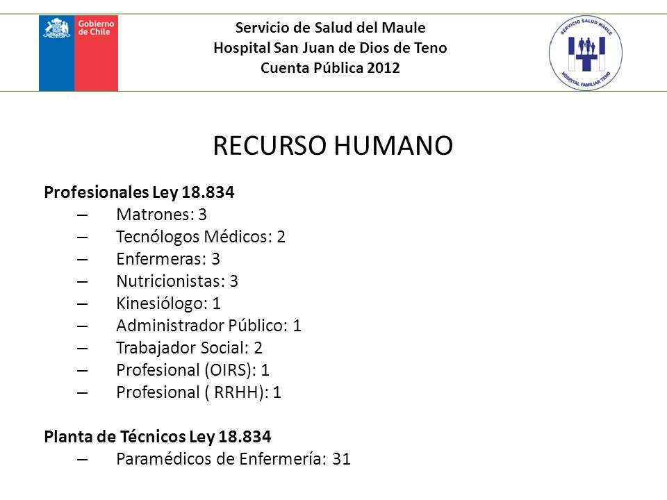 Servicio de Salud del Maule Hospital San Juan de Dios de Teno