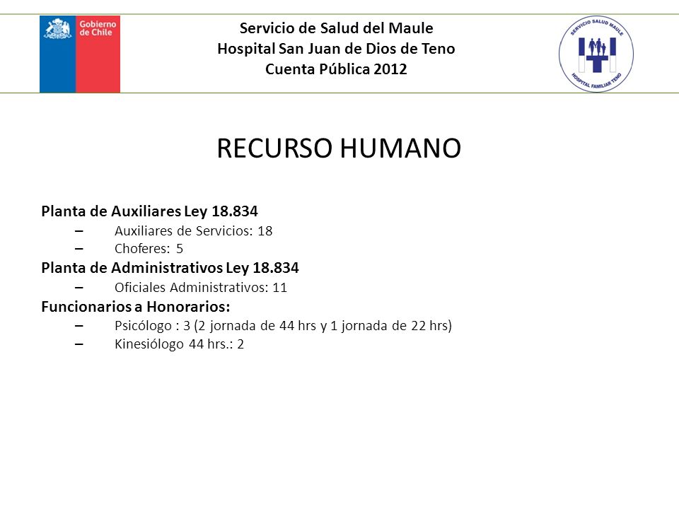 Servicio de Salud del Maule Hospital San Juan de Dios de Teno