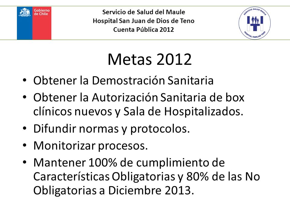 Servicio de Salud del Maule Hospital San Juan de Dios de Teno