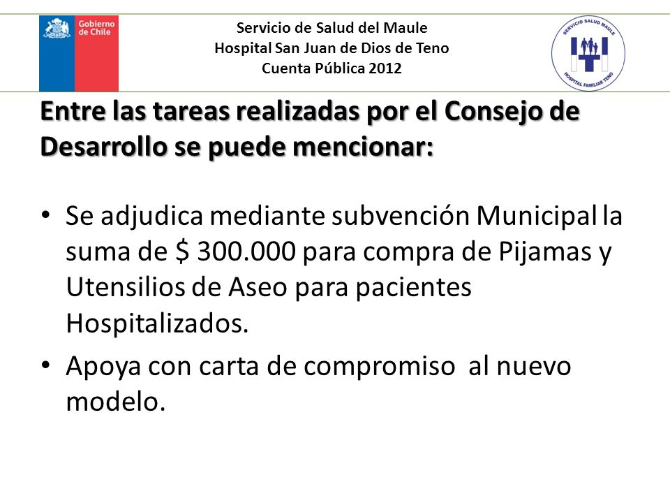 Servicio de Salud del Maule Hospital San Juan de Dios de Teno