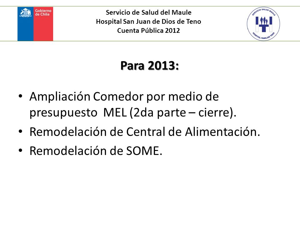 Servicio de Salud del Maule Hospital San Juan de Dios de Teno