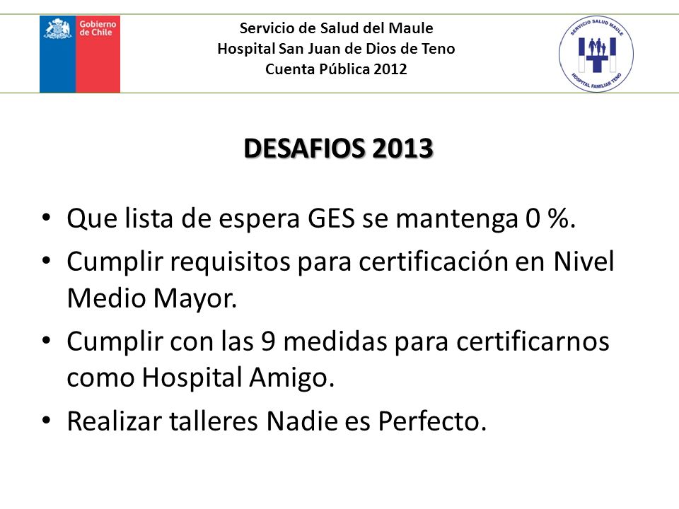 Servicio de Salud del Maule Hospital San Juan de Dios de Teno