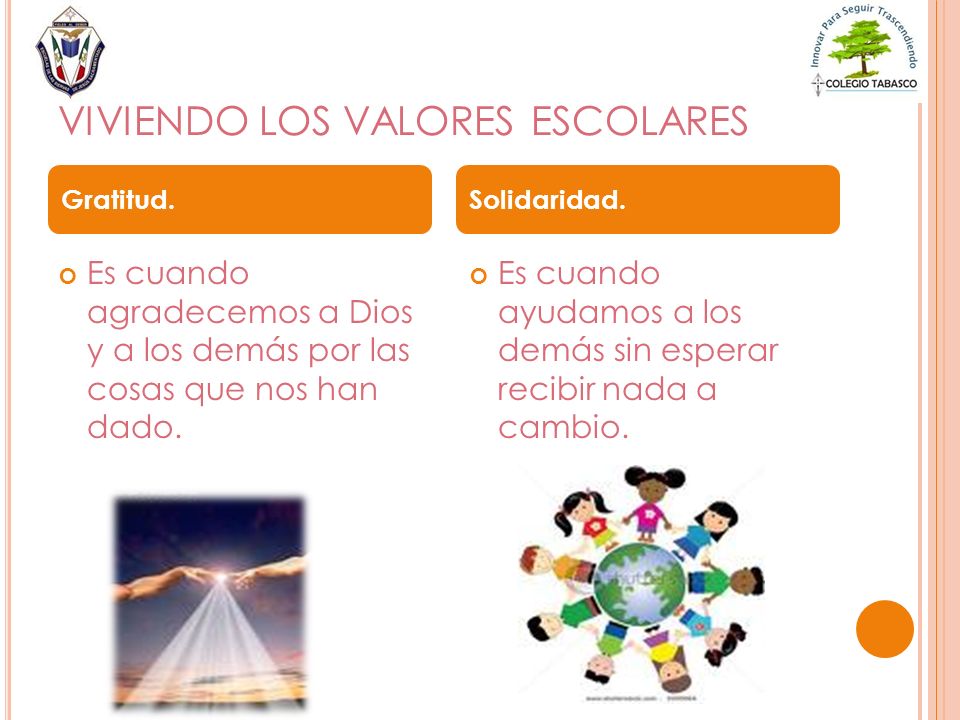 VIVIENDO LOS VALORES ESCOLARES