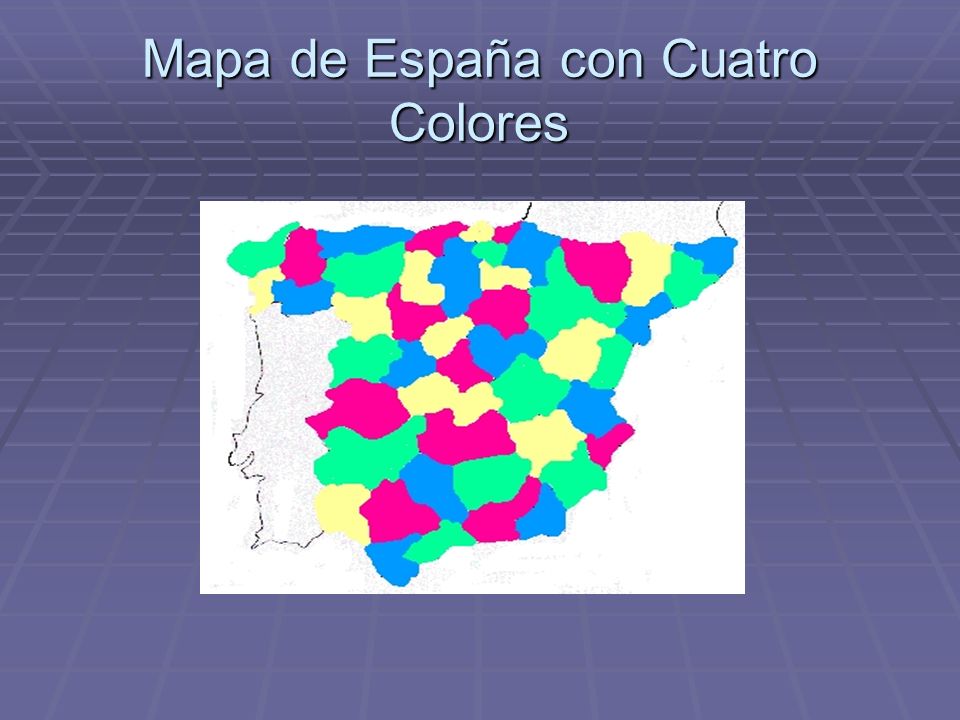 Mapa de España con Cuatro Colores