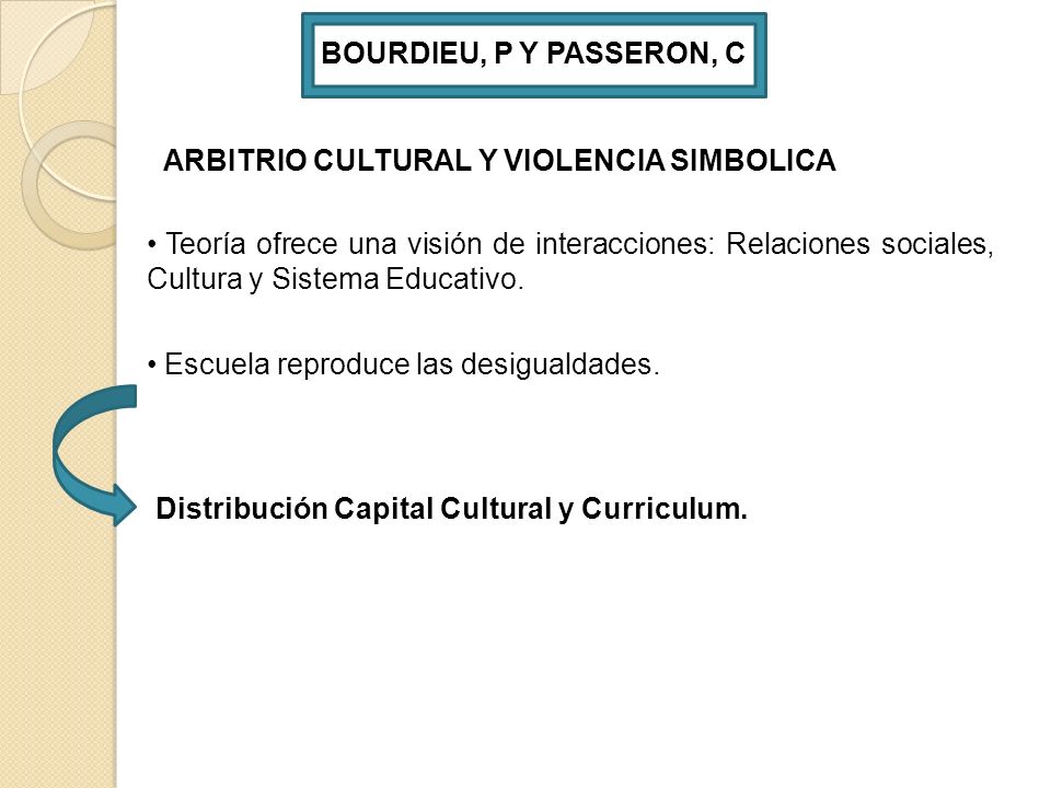BOURDIEU, P Y PASSERON, C ARBITRIO CULTURAL Y VIOLENCIA SIMBOLICA.