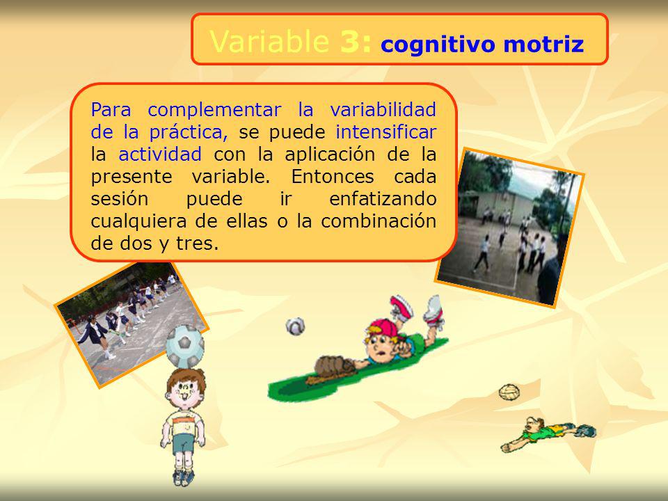 Variable 3: cognitivo motriz