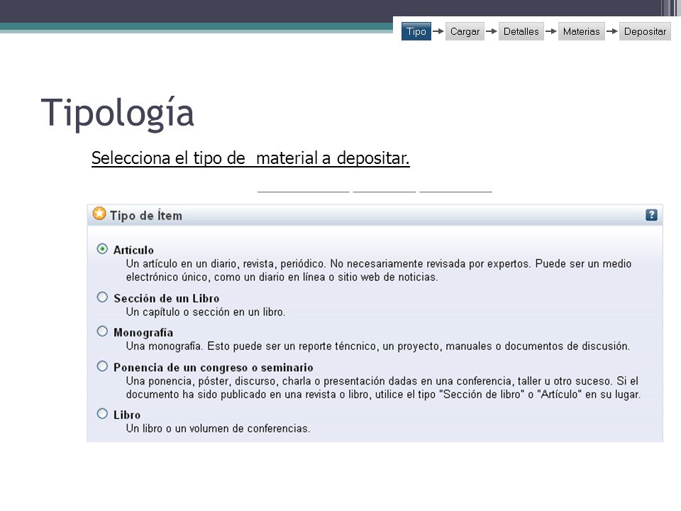 4646 Hay una descripción de cada tipo para ayudarle si no está seguro qué tipo de documento que está depositando.
