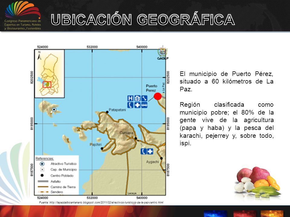 UBICACIÓN GEOGRÁFICA El municipio de Puerto Pérez, situado a 60 kilómetros de La Paz.