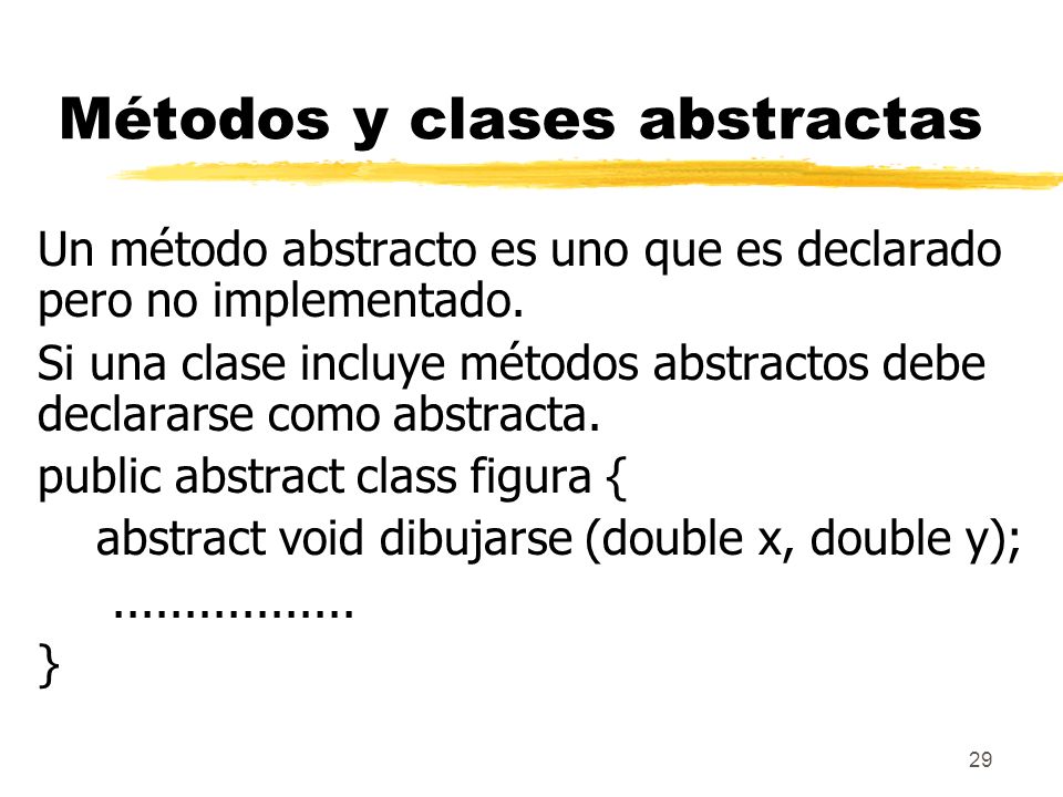Métodos y clases abstractas