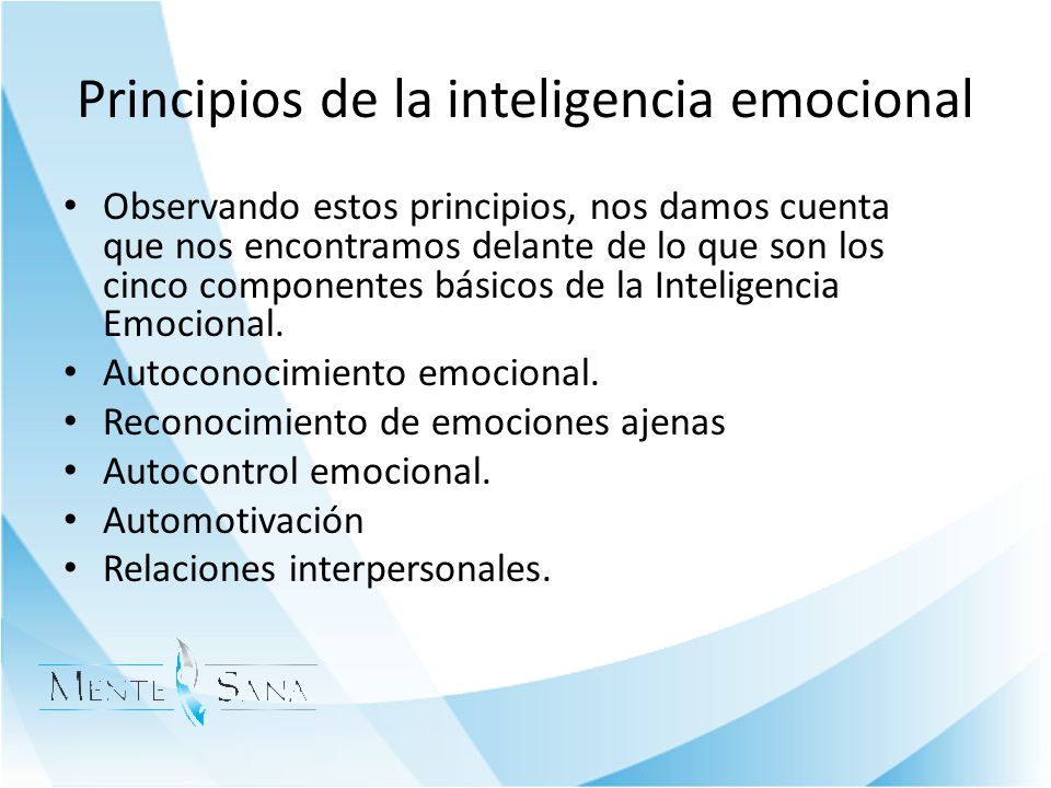 Principios de la inteligencia emocional