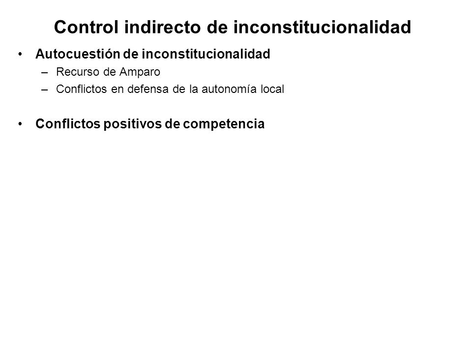 Control indirecto de inconstitucionalidad