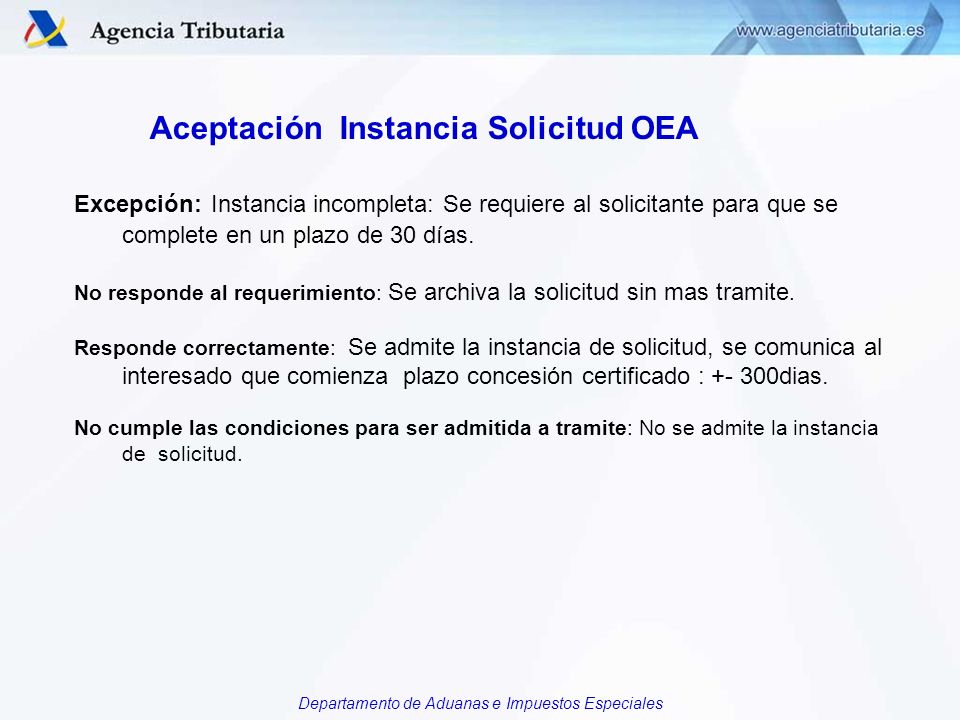 Aceptación Instancia Solicitud OEA