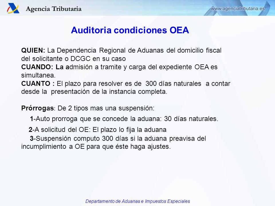 Auditoria condiciones OEA