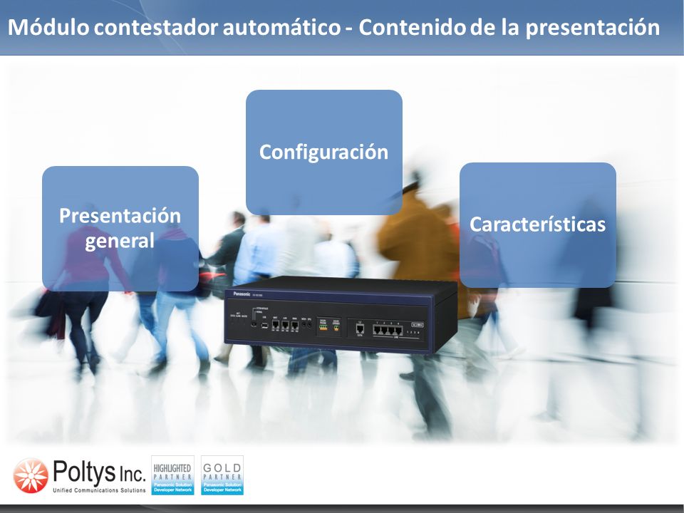 Módulo contestador automático - Contenido de la presentación