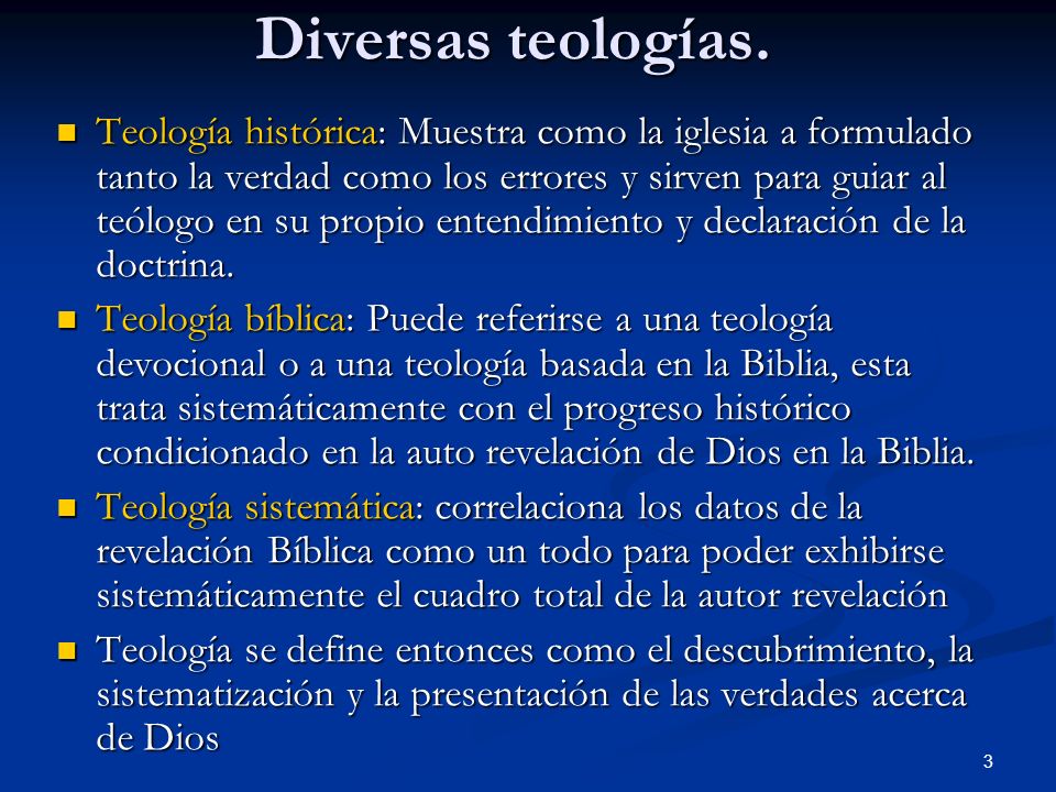 Diversas teologías.