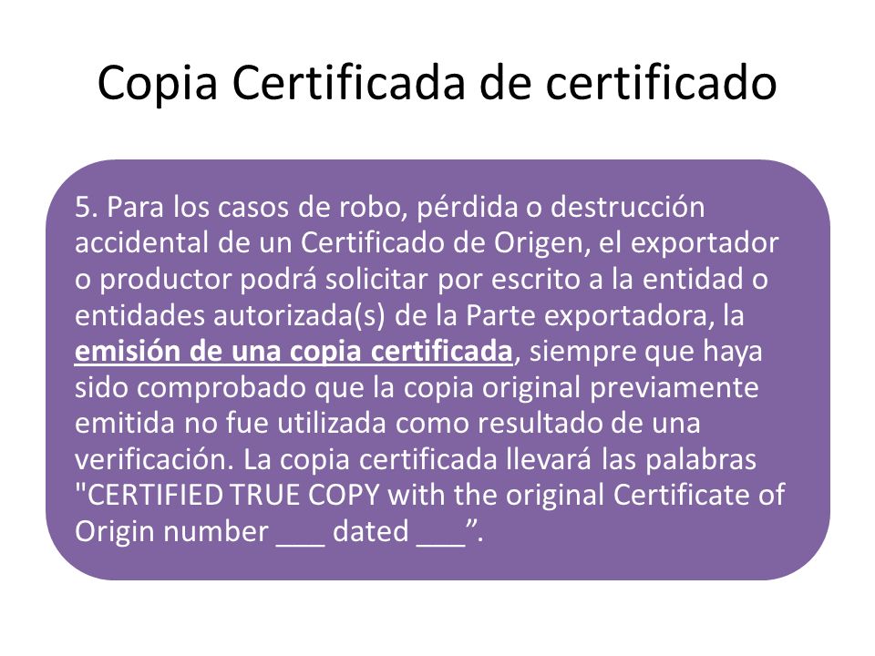 Copia Certificada de certificado