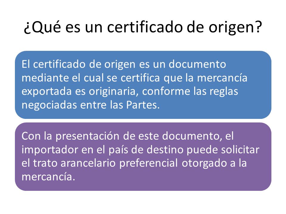 ¿Qué es un certificado de origen