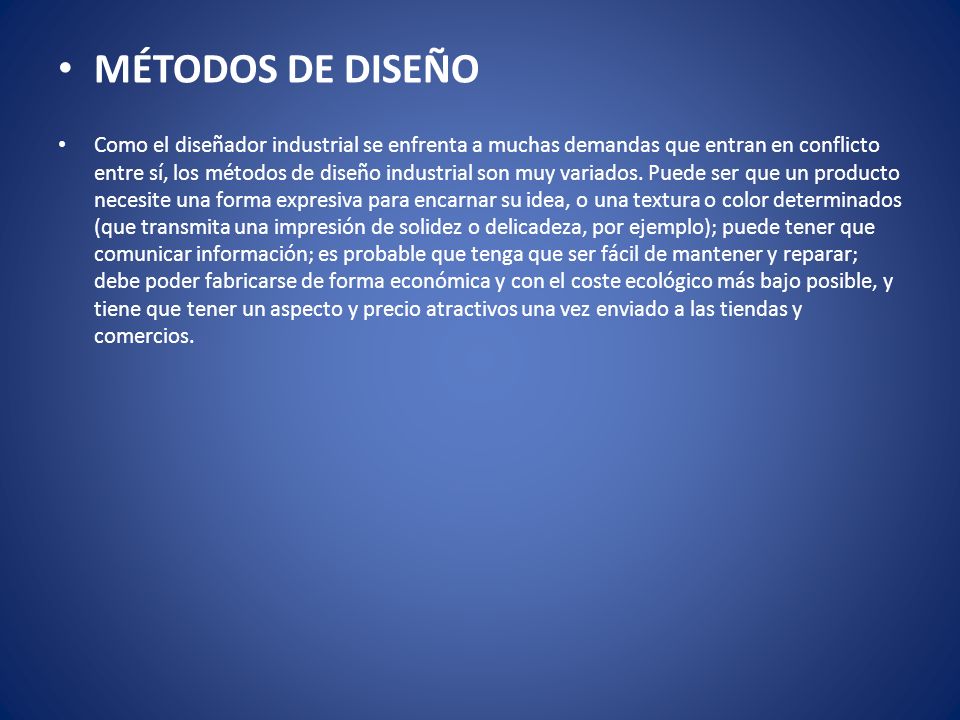 MÉTODOS DE DISEÑO