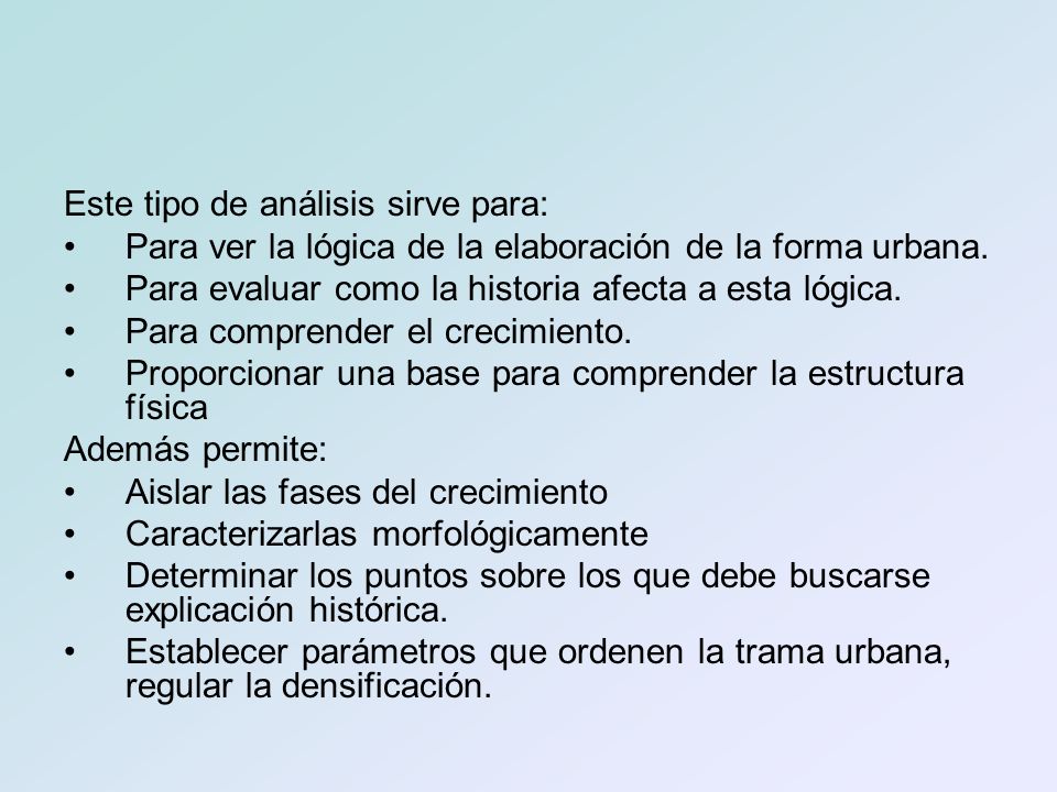Este tipo de análisis sirve para: