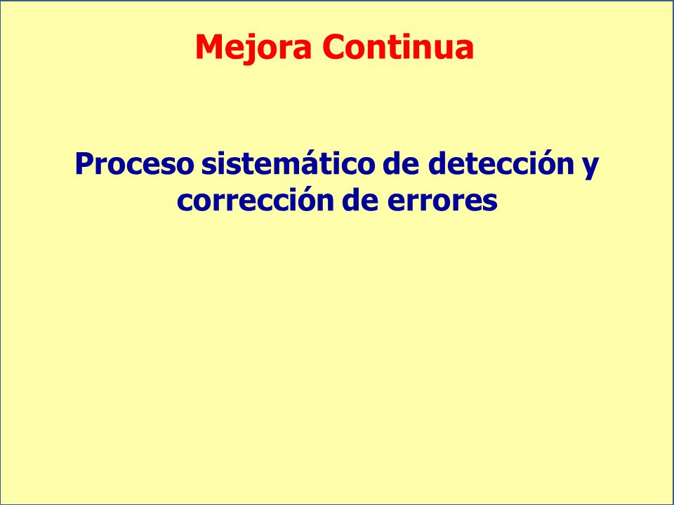 Proceso sistemático de detección y corrección de errores