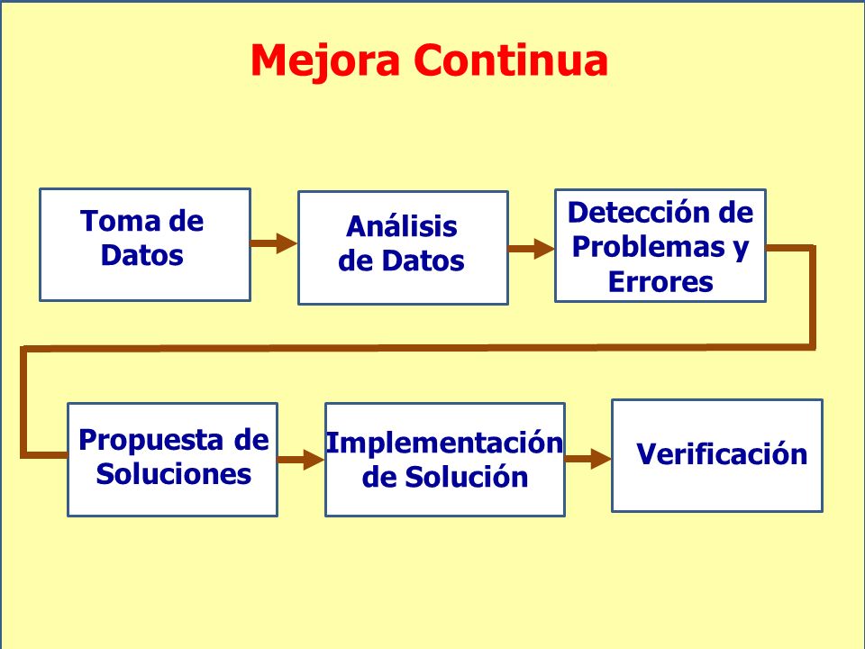 Mejora Continua Detección de Problemas y Errores Toma de Datos
