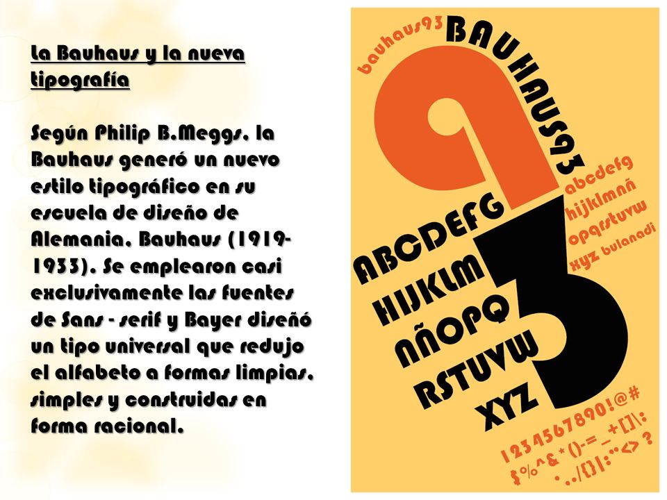 La Bauhaus y la nueva tipografía