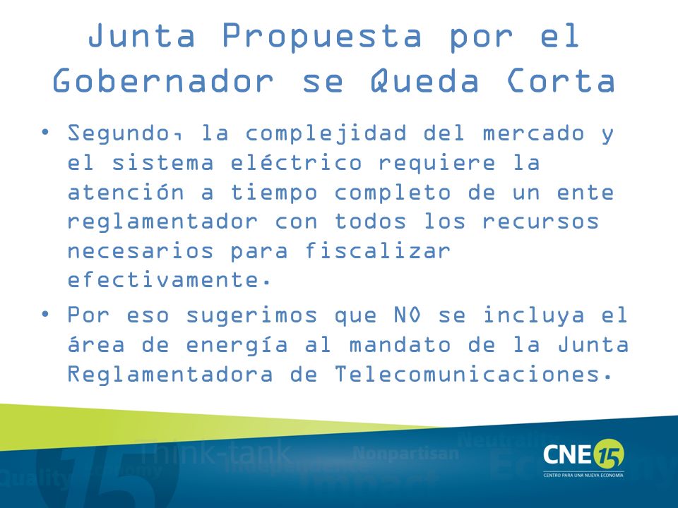 Junta Propuesta por el Gobernador se Queda Corta