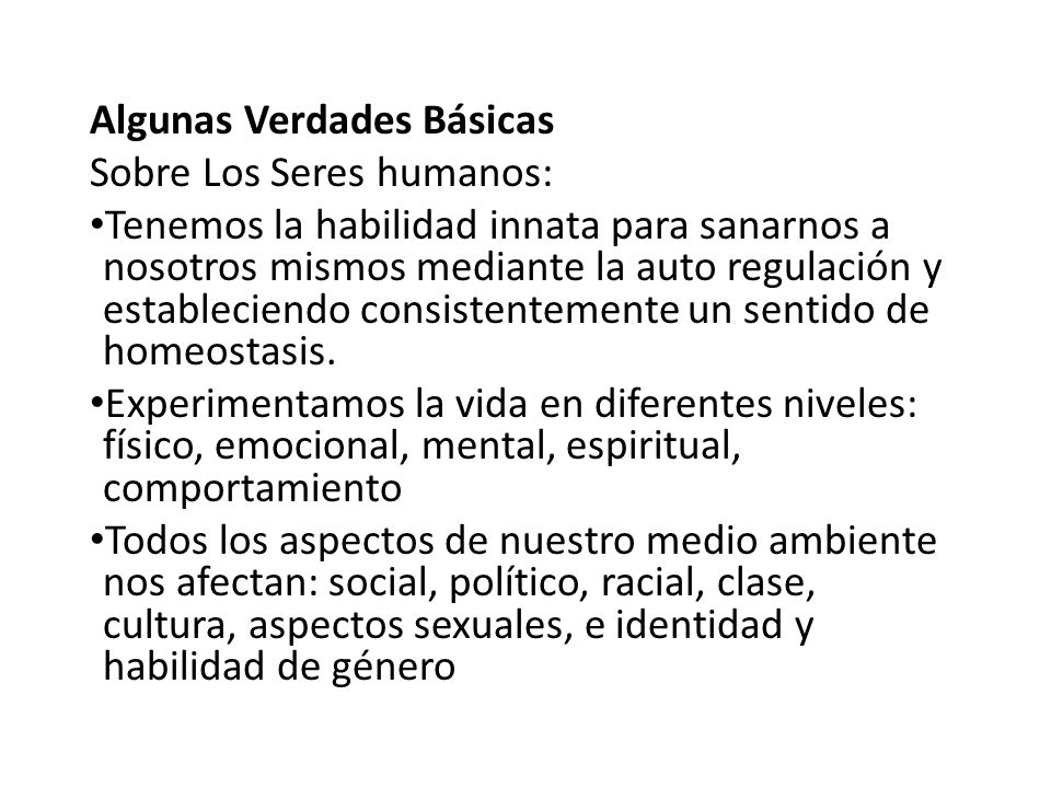 Algunas Verdades Básicas