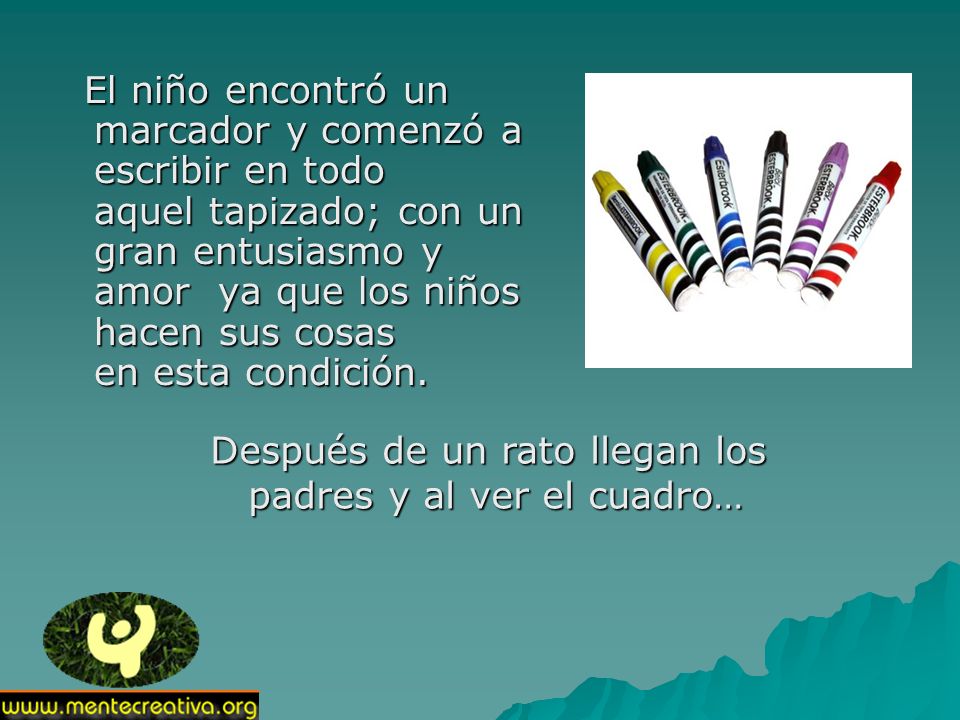 Después de un rato llegan los padres y al ver el cuadro…