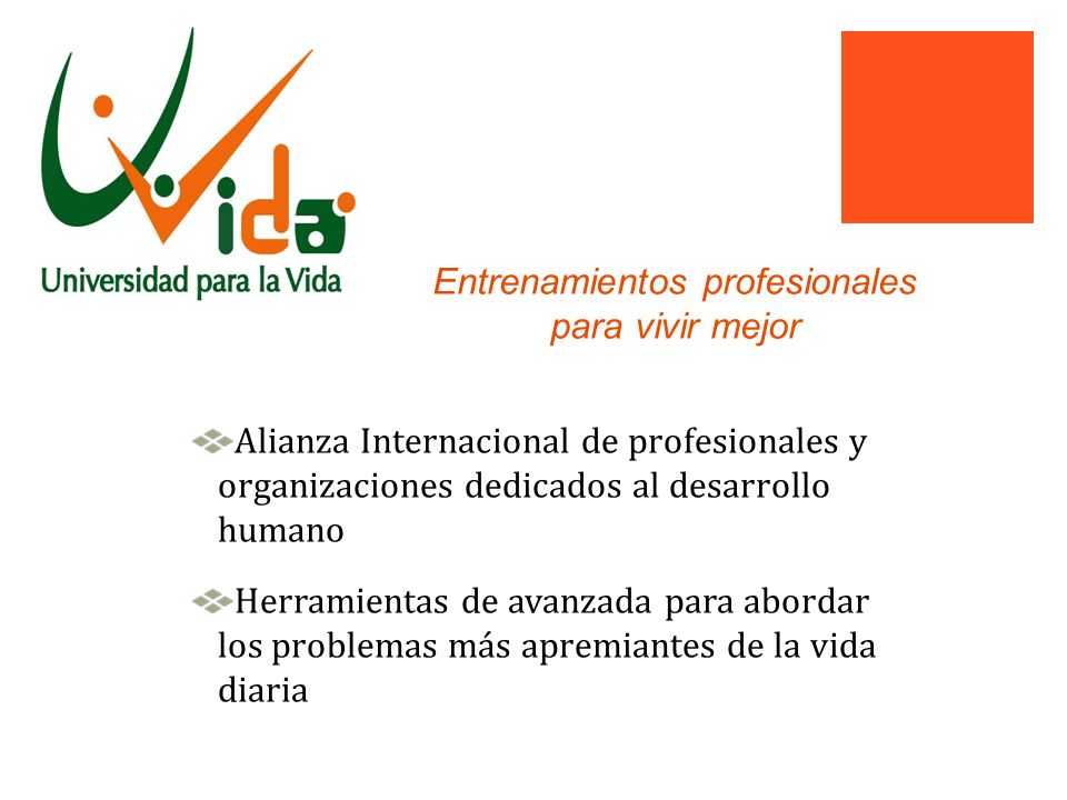 Entrenamientos profesionales para vivir mejor