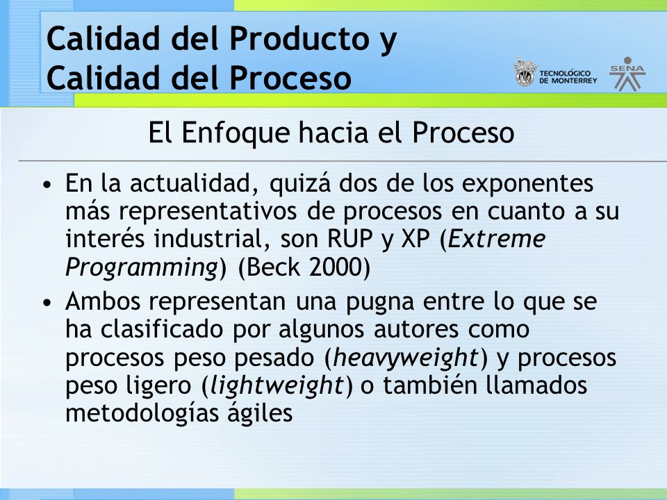 El Enfoque hacia el Proceso