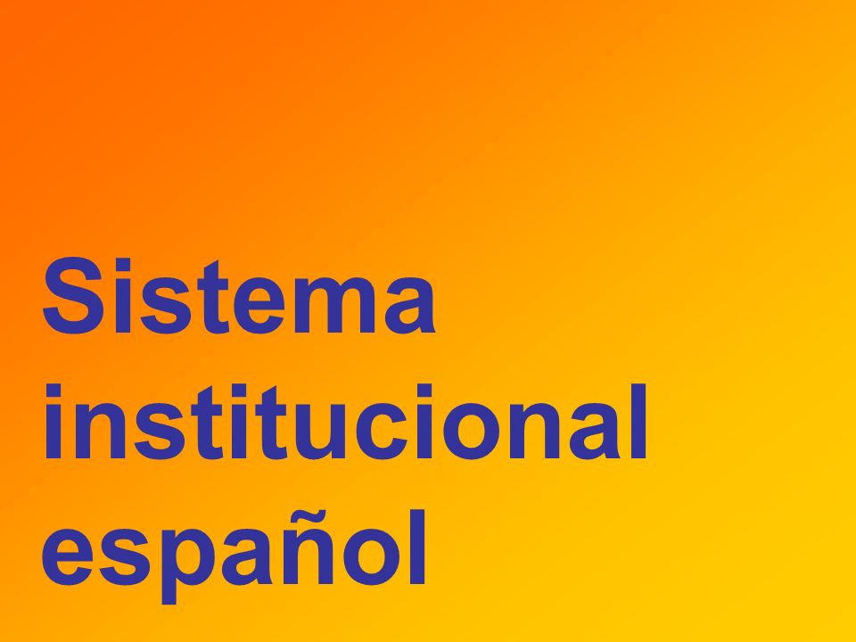 Sistema institucional español