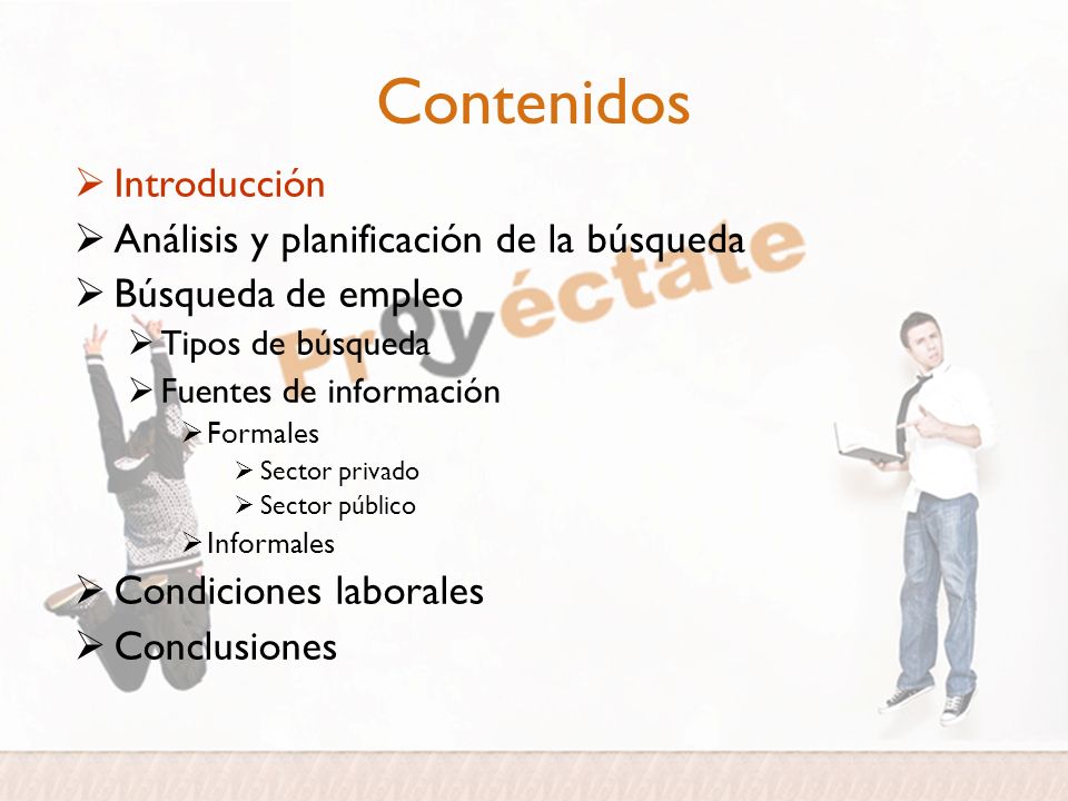 Contenidos Introducción Análisis y planificación de la búsqueda