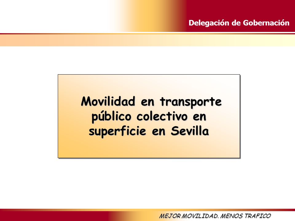 Movilidad en transporte público colectivo en superficie en Sevilla