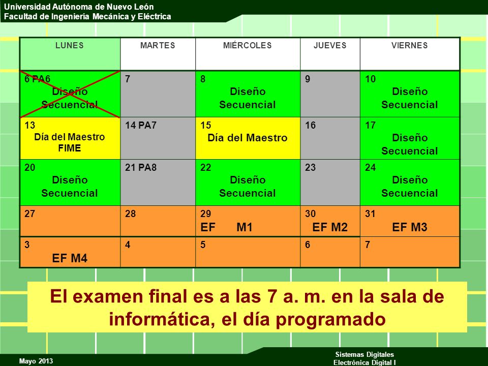 LUNES MARTES. MIÉRCOLES. JUEVES. VIERNES. 6 PA6. Diseño Secuencial Día del Maestro.