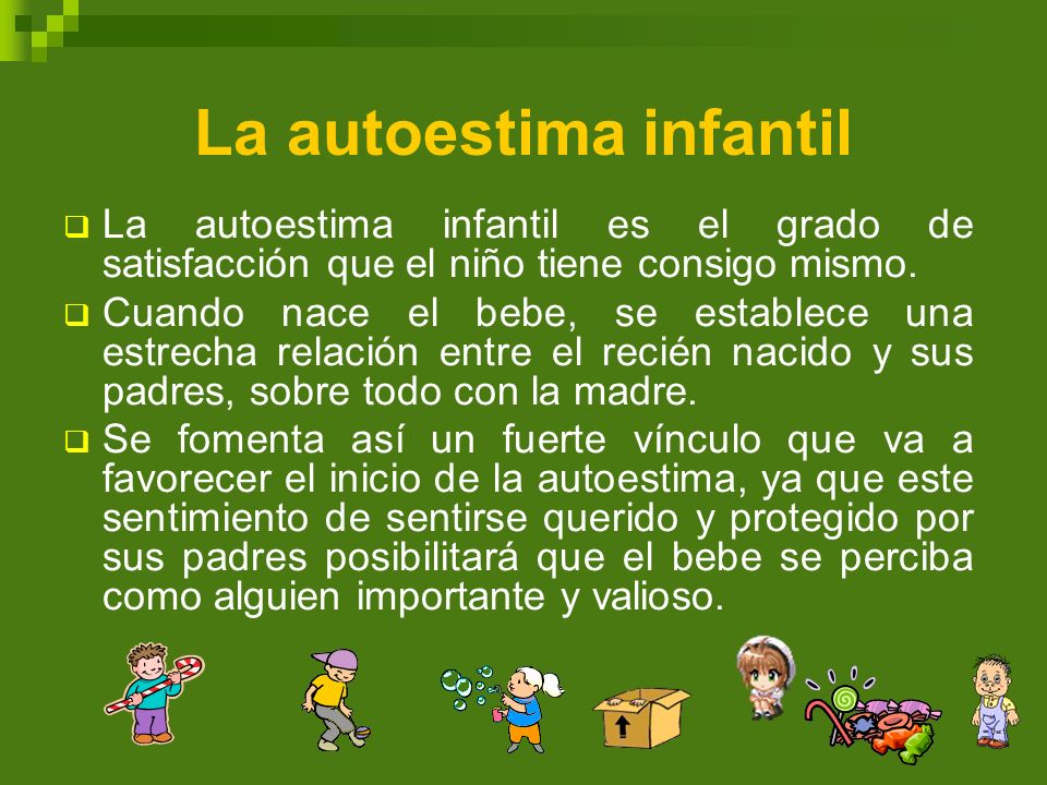 La autoestima infantil