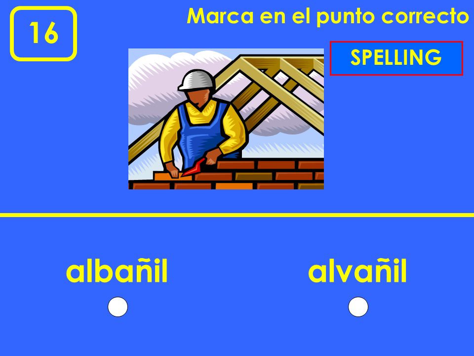 Marca en el punto correcto