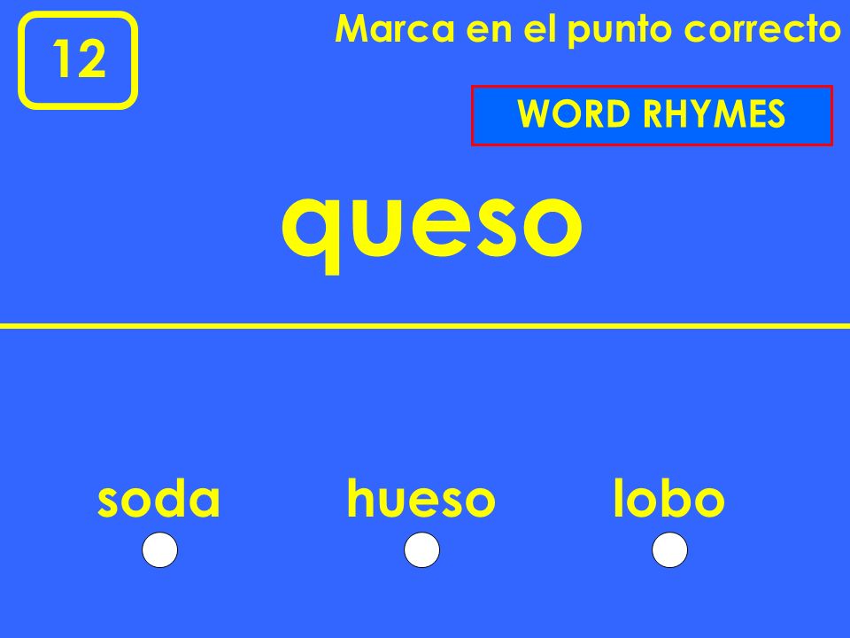 Marca en el punto correcto