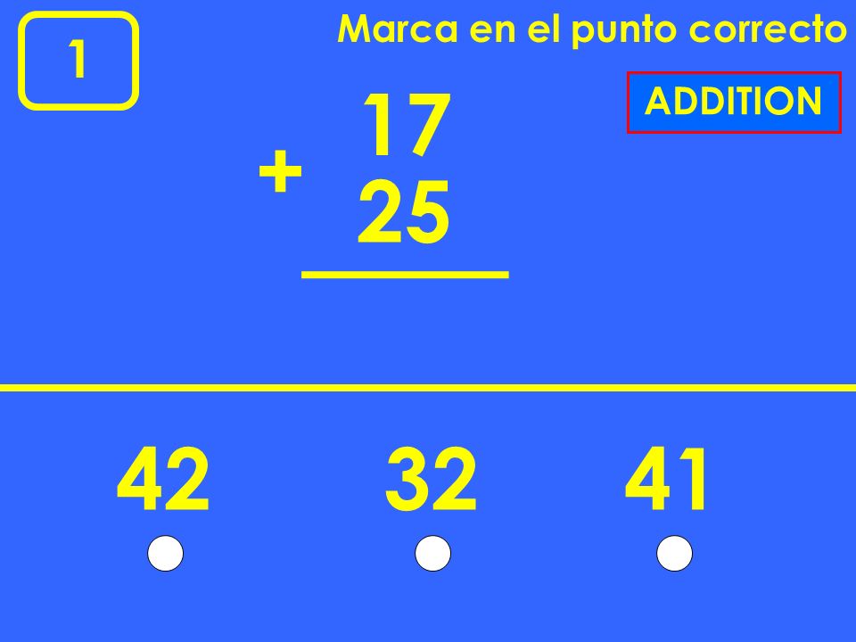 Marca en el punto correcto
