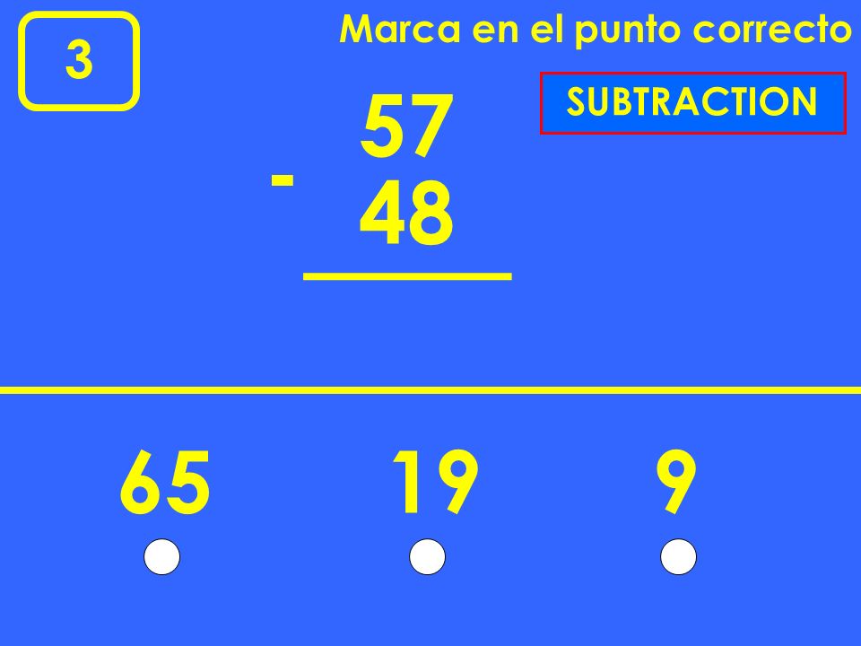 Marca en el punto correcto